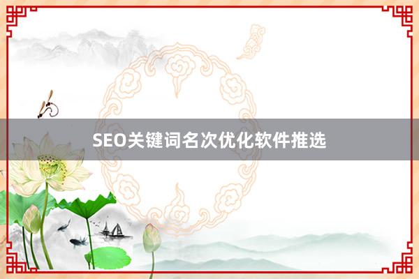 SEO关键词名次优化软件推选