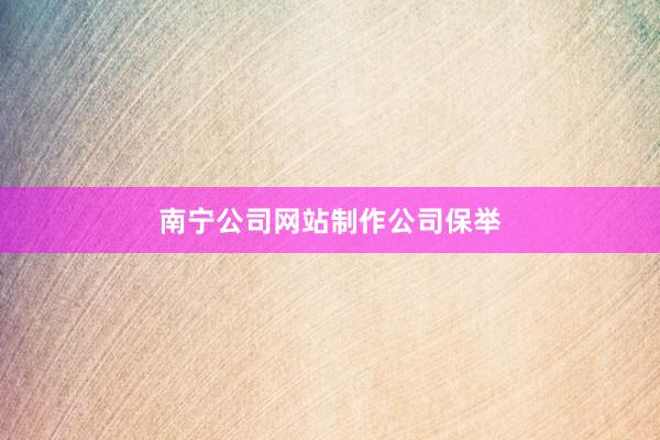 南宁公司网站制作公司保举
